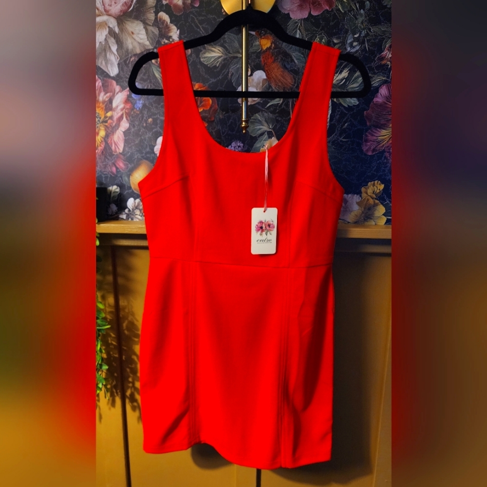 Entro Red Sleeveless Mini Dress